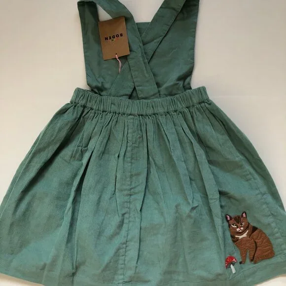 NWT Mini Boden Cats Cord Applique Pinafore - Picture 8 of 8